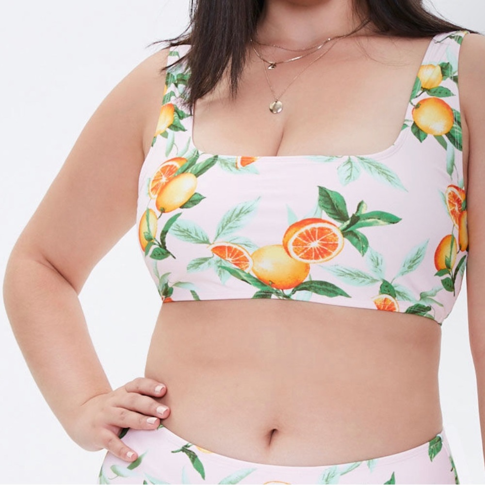 Orange Bralette Bikini Top | 2X, Plus Size